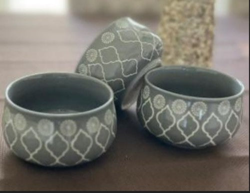 Moroccan - Soup/Cereal Bowl Grey Set Of 3